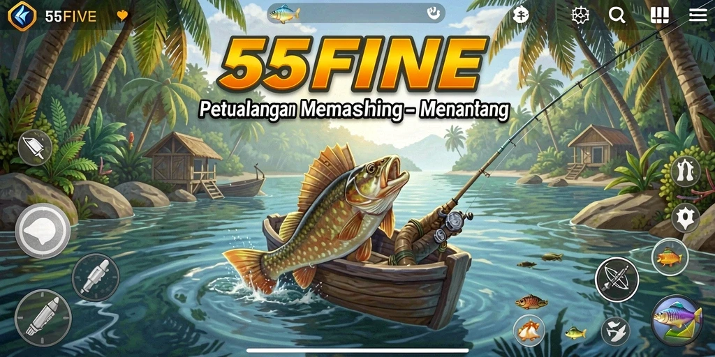 Tangkapan ikan yang menarik dalam gameplay 55FIVE.