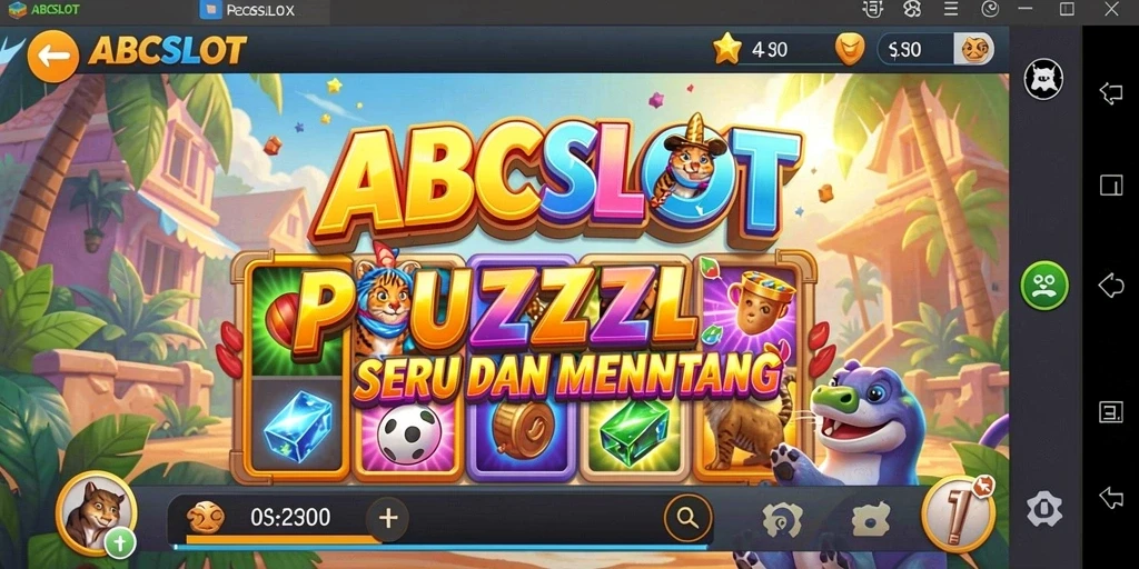 Tampilan gameplay ABCSLOT yang menampilkan level teka-teki seru.