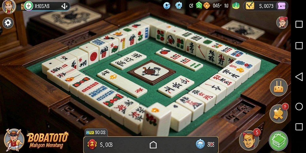 Tampilan screenshot BOBATOTO dengan gameplay Mahjong yang menarik.
