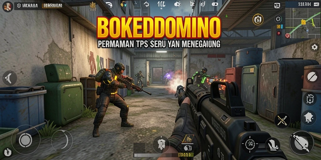 Tampilan seru dari gameplay BOKEDOMINO yang menarik.