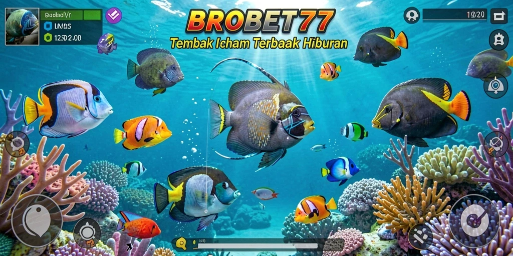 Tampilan gameplay BROBET77 yang menarik dan penuh aksi tembak ikan.