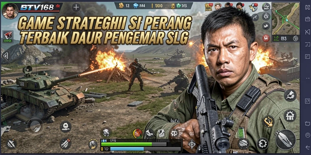 Tampilan gameplay epik dari BTV168 yang penuh strategi dan pertempuran