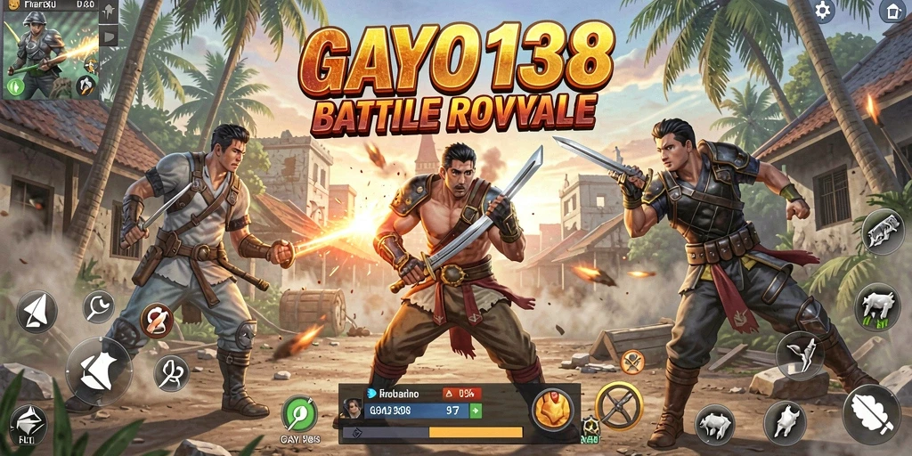 Tampilan menarik dari gameplay GAYO138 dalam pertarungan Battle Royale.