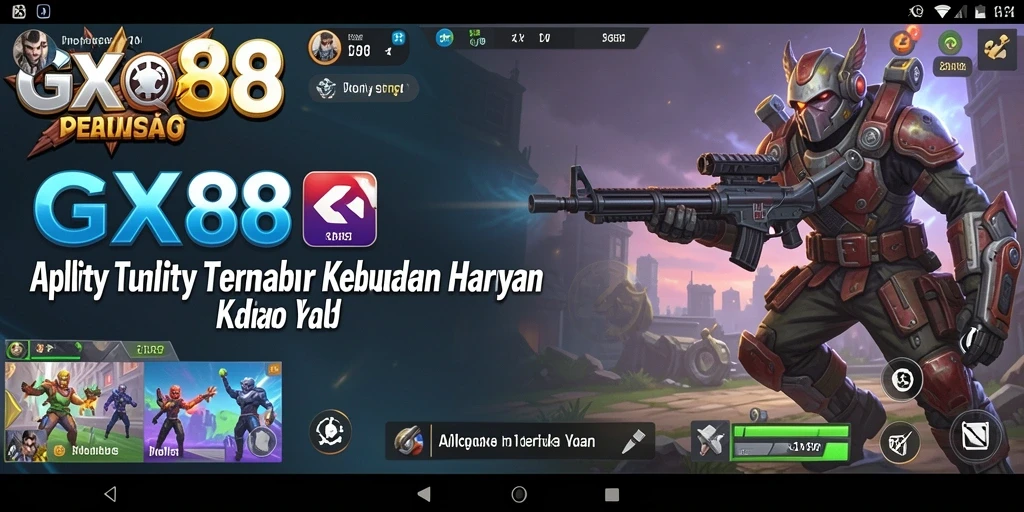 Tampilan aplikasi GX88 yang praktis dan mudah digunakan.