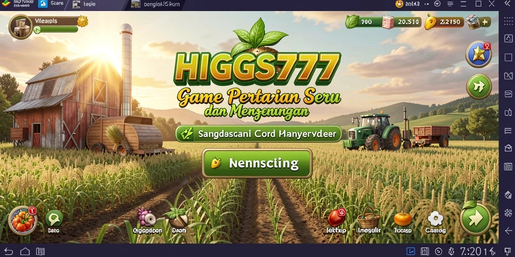 Tangkapan layar HIGGS777 menampilkan gameplay pertanian yang seru dan mengasyikkan.