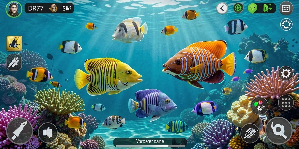 Screenshot gameplay IDR77 yang menampilkan aksi menembak ikan.