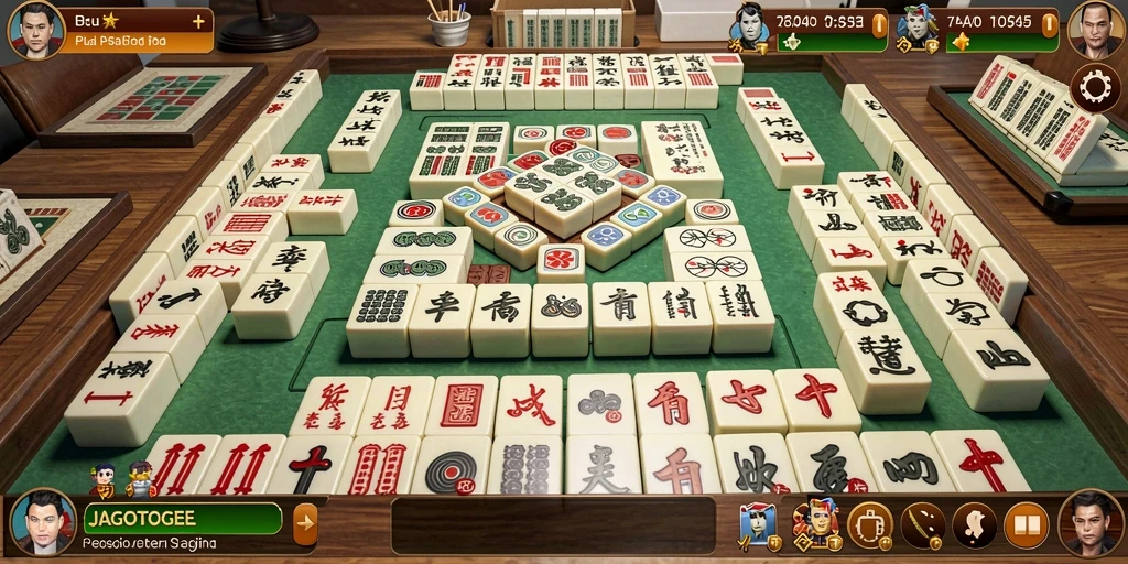 Screenshot gameplay JAGOTOGEL menampilkan pengalaman Mahjong yang seru.
