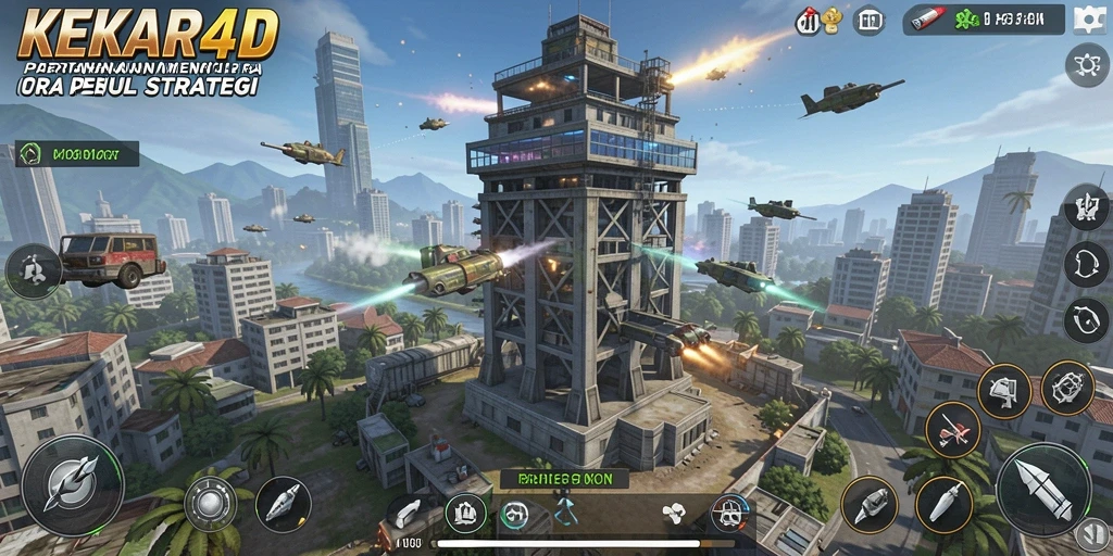 Gameplay menara pertahanan yang intens dan menarik di KEKAR4D.