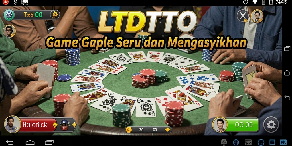 Tampilan gameplay menarik LTDTOTO dalam permainan Gaple.
