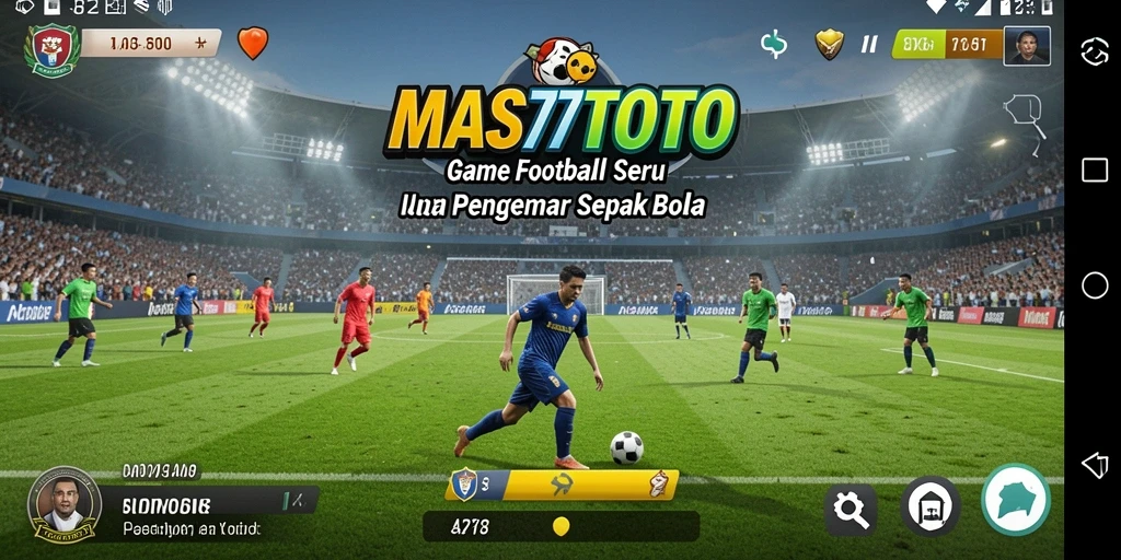 Tampilan gameplay seru dalam game Football MAS77TOTO.