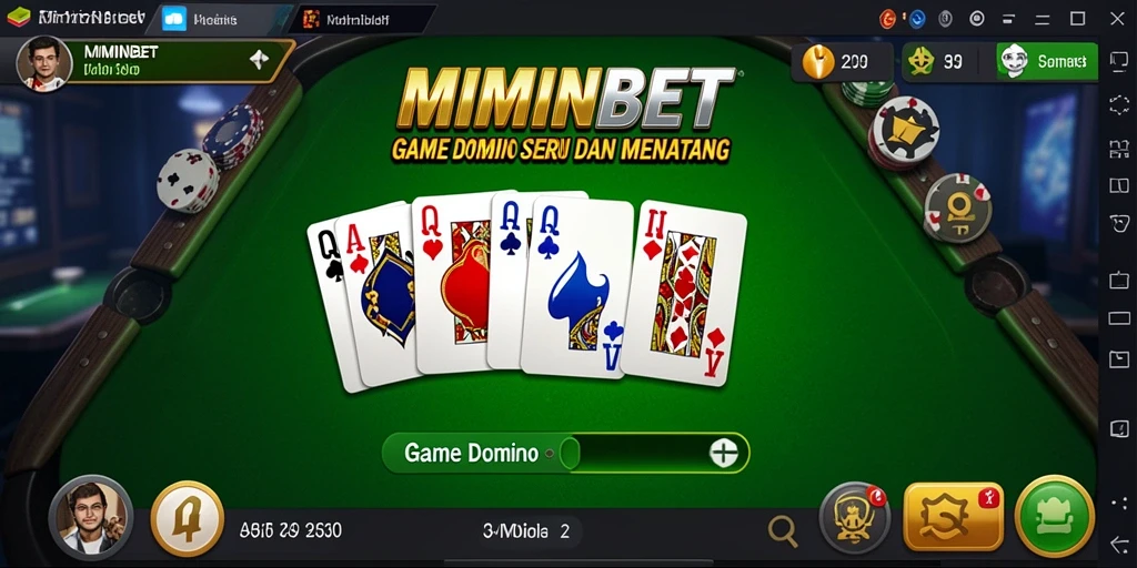 Screenshot gameplay MIMINBET menampilkan aksi seru permainan Domino.