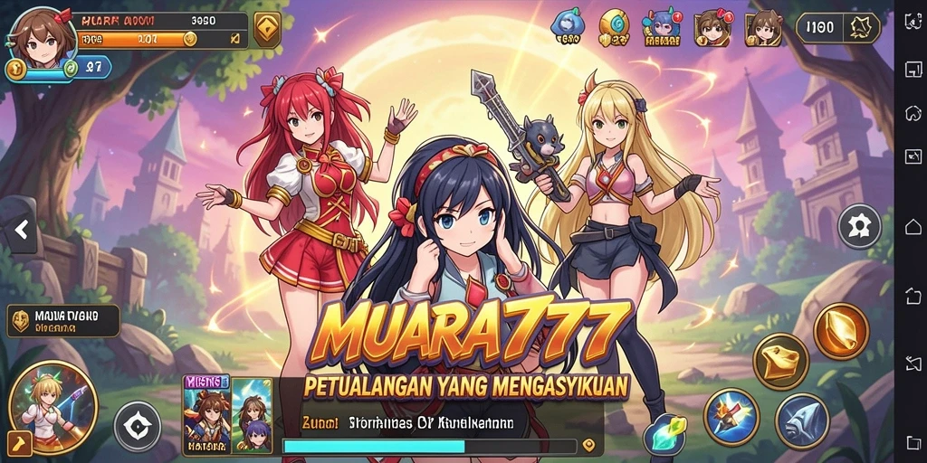 Tampilan gameplay seru di dunia Anime MUARA777 yang penuh petualangan.