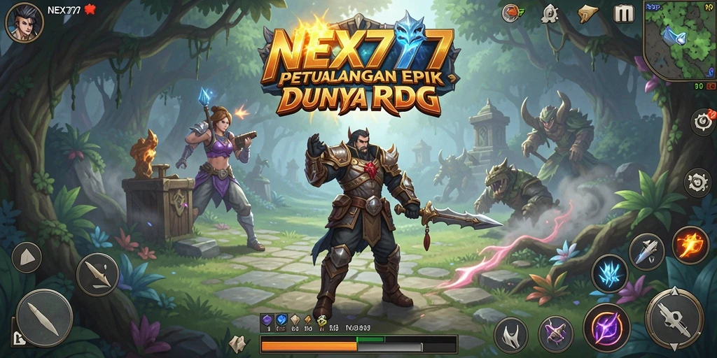 Tangkapan layar menampilkan pemain bertarung melawan monster di dunia RPG.