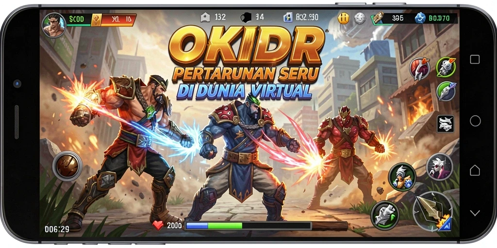 Tangkapan layar OKIDR menampilkan aksi pertarungan yang intens.
