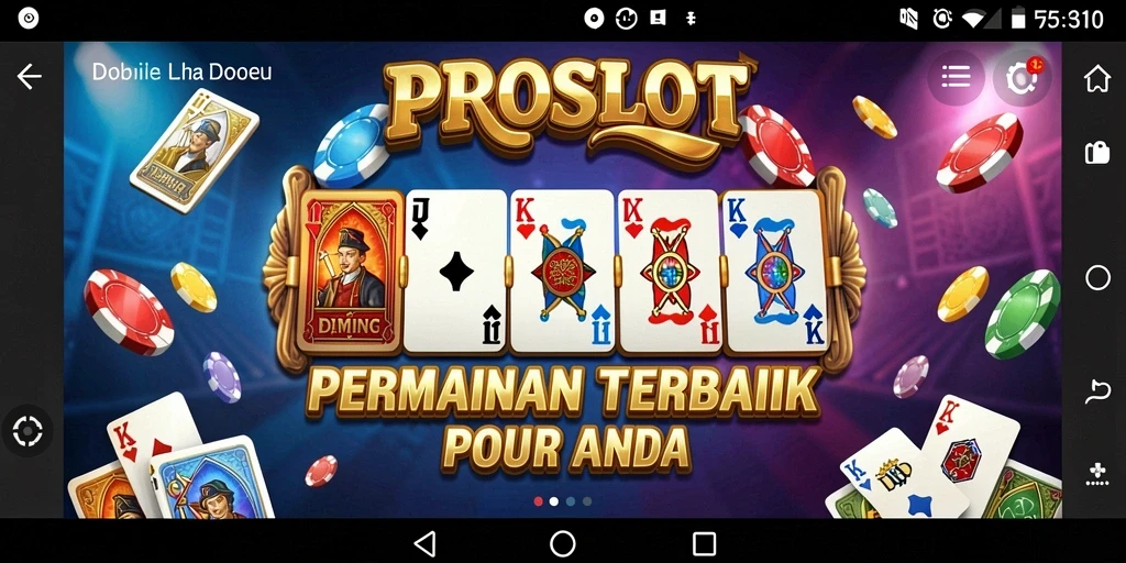 Screenshot utama PROSLOT menampilkan serunya bermain Domino.