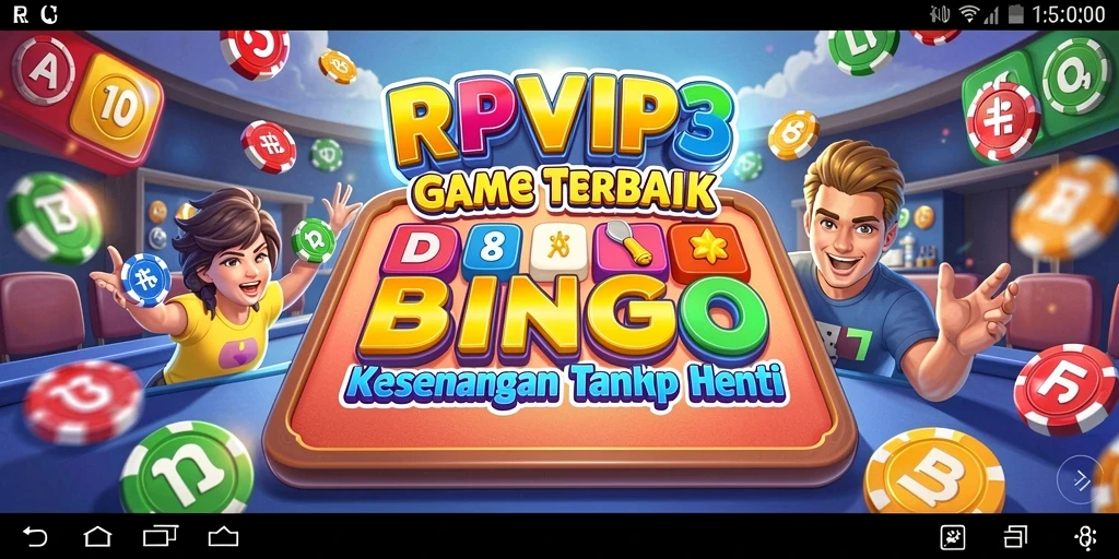 Screenshot gameplay RPVIP3 menunjukkan suasana permainan Bingo yang seru.