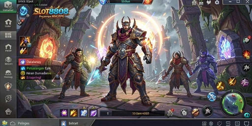 Tampilan gameplay SLOT8808 yang menegangkan dalam dunia MMORPG.