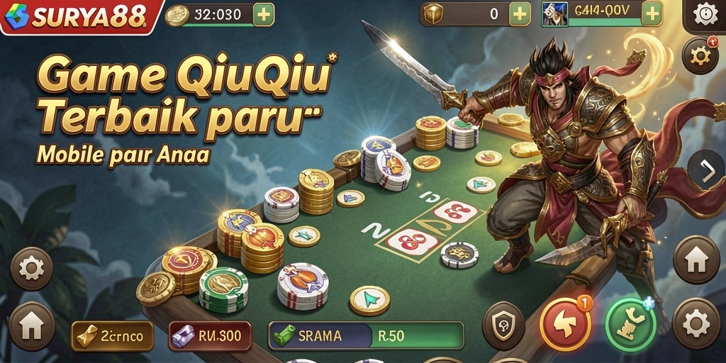 Tampilan gameplay QiuQiu SURYA88 yang menarik dan penuh aksi.