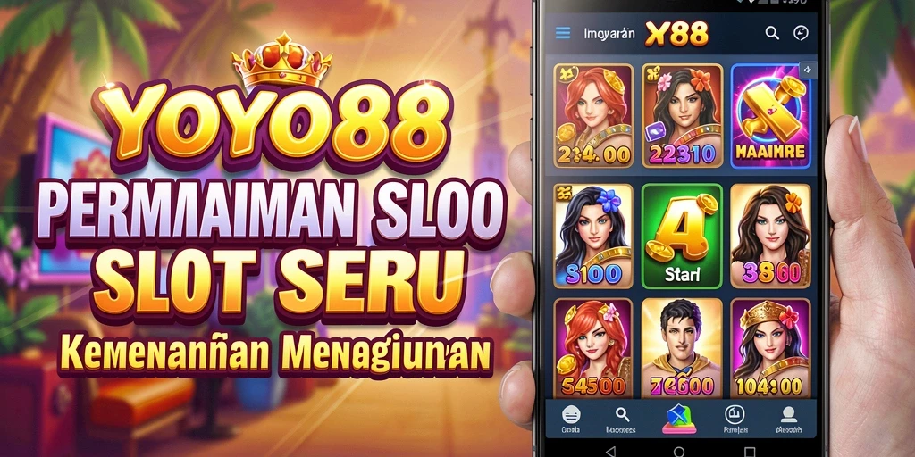 Tampilan gameplay slot seru di YOYO88 yang penuh warna.
