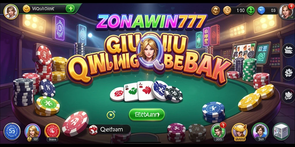 Tampilan dinamis permainan QiuQiu di ZONAWIN777.